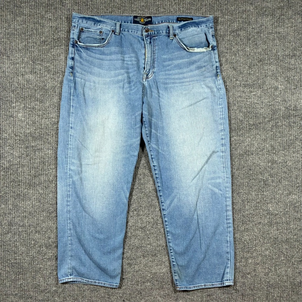 Lucky Brand 361 Vintage Straight Jeans Mens Size 42x30 Blue Denim High Rise